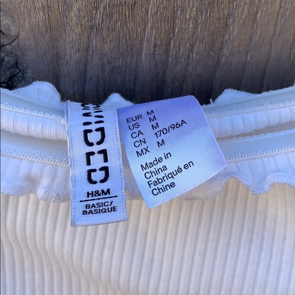 H&M Off the Shoulder White Long Sleeve - Picture 2 of 2